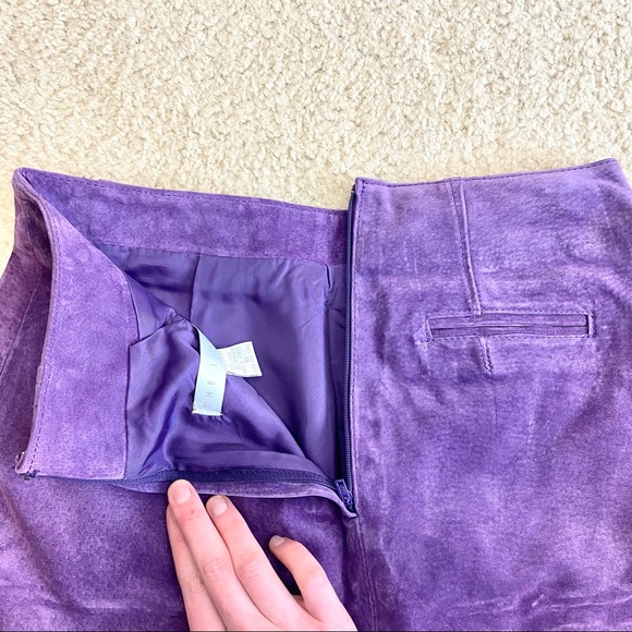 The Limited Skirt Purple Leather Pencil - Picture 6 of 11